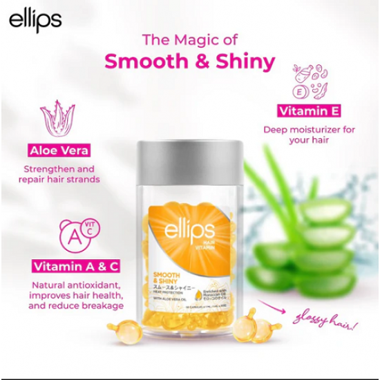 Ellips - Yellow Hair Vitamin Smooth & Shiny Hair 50 Capsules Ellips - Yellow Hair Vitamin Smooth & Shiny Hair 50 Capsules